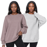 2-Pack Women's Oversized Crewneck Pullover Sweatshirt Top