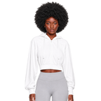 Women's Cropped Hooded Zip-Up Nylon Running Sports Jacket
