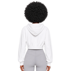 Women's Cropped Hooded Zip-Up Nylon Running Sports Jacket
