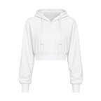 Women's Cropped Hooded Zip-Up Nylon Running Sports Jacket