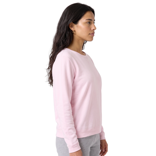 Women's Fleece Crewneck Pullover Sweatshirt Long Sleeves