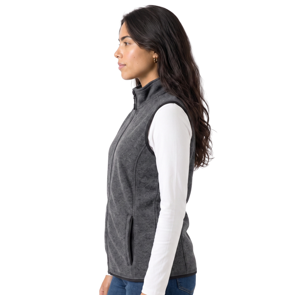 Women’s Sweater Fleece Vest with Pockets