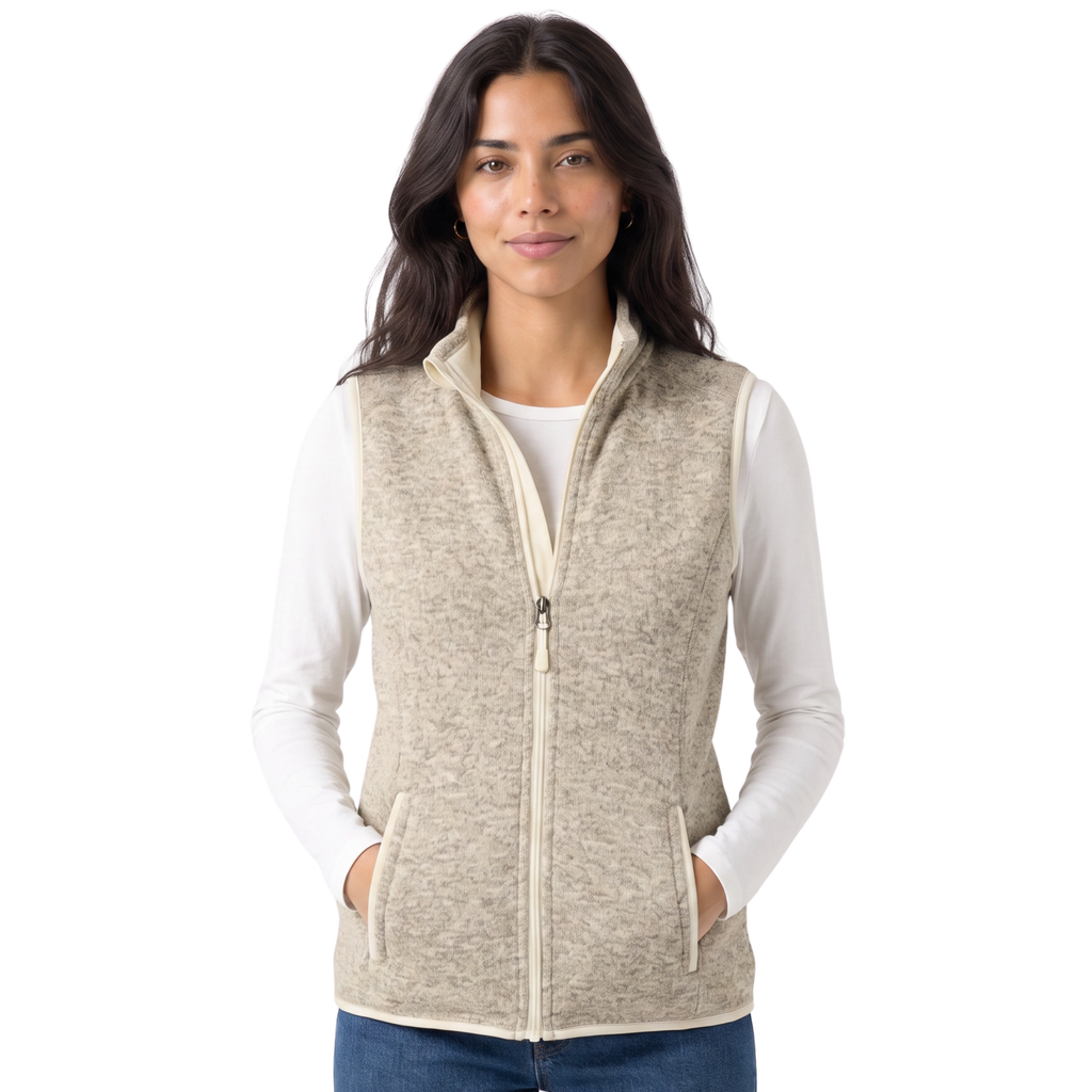 Women’s Sweater Fleece Vest with Pockets