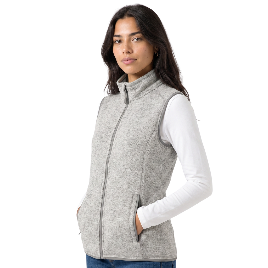 Women’s Sweater Fleece Vest with Pockets