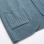Women's Open Front Ribbed Cardigan with Side Pockets