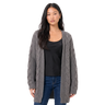 Women's Oversized Cable Knit Open Front Cardigan Sweater