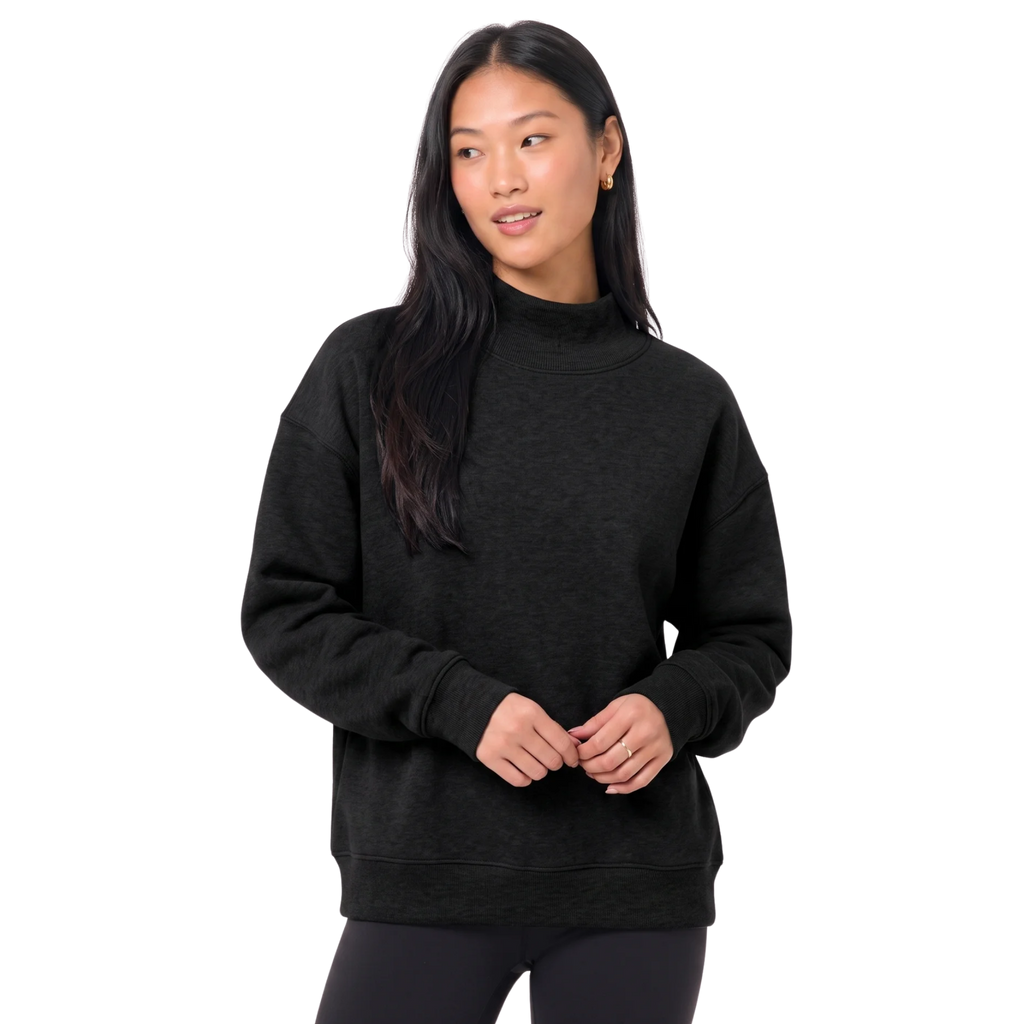 Women's Oversized Mock Neck Pullover Sweatshirt Top