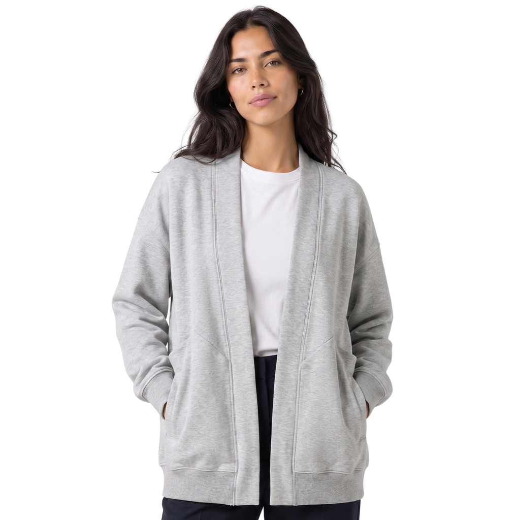Women’s Oversized Open-Front Sweatshirt Cardigan