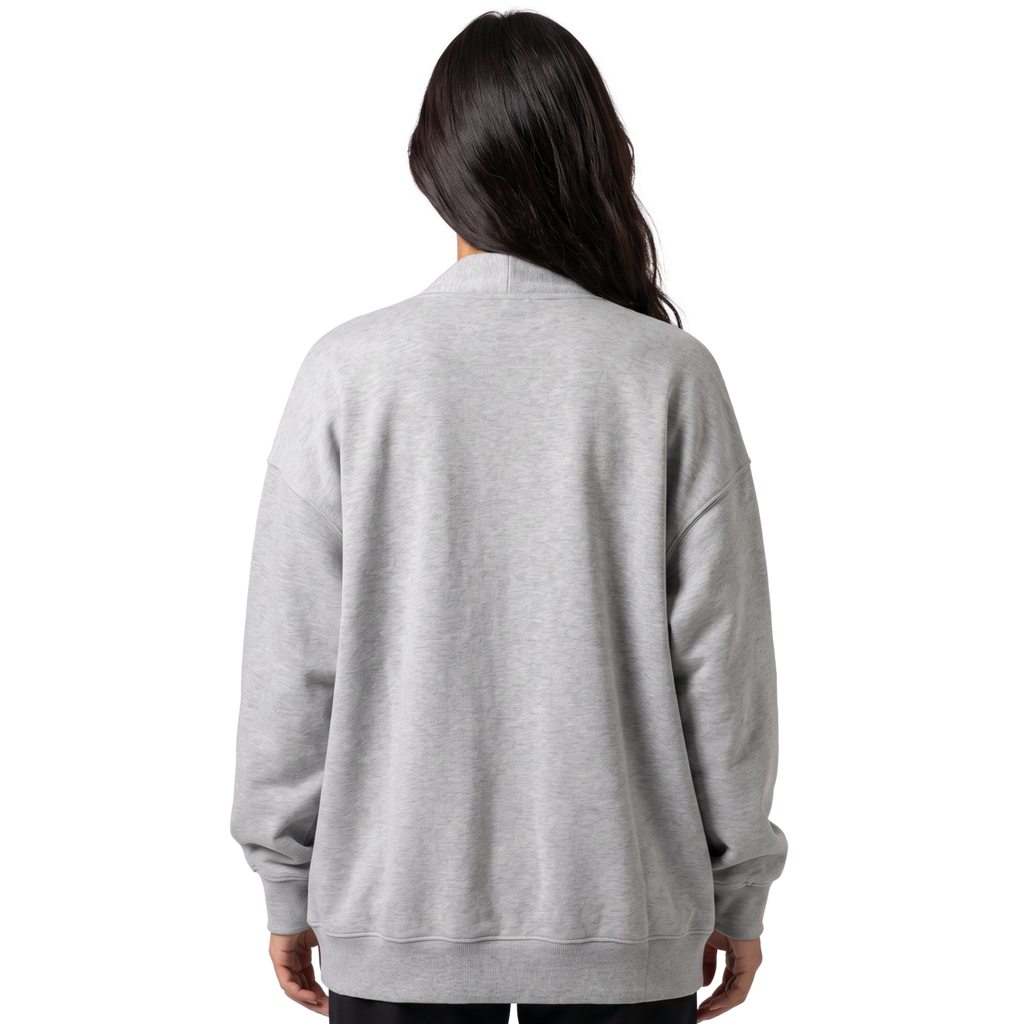 Women’s Oversized Open-Front Sweatshirt Cardigan