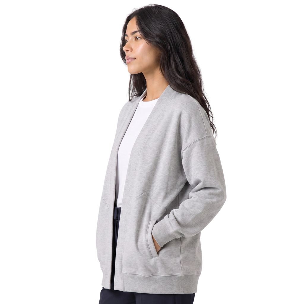Women’s Oversized Open-Front Sweatshirt Cardigan