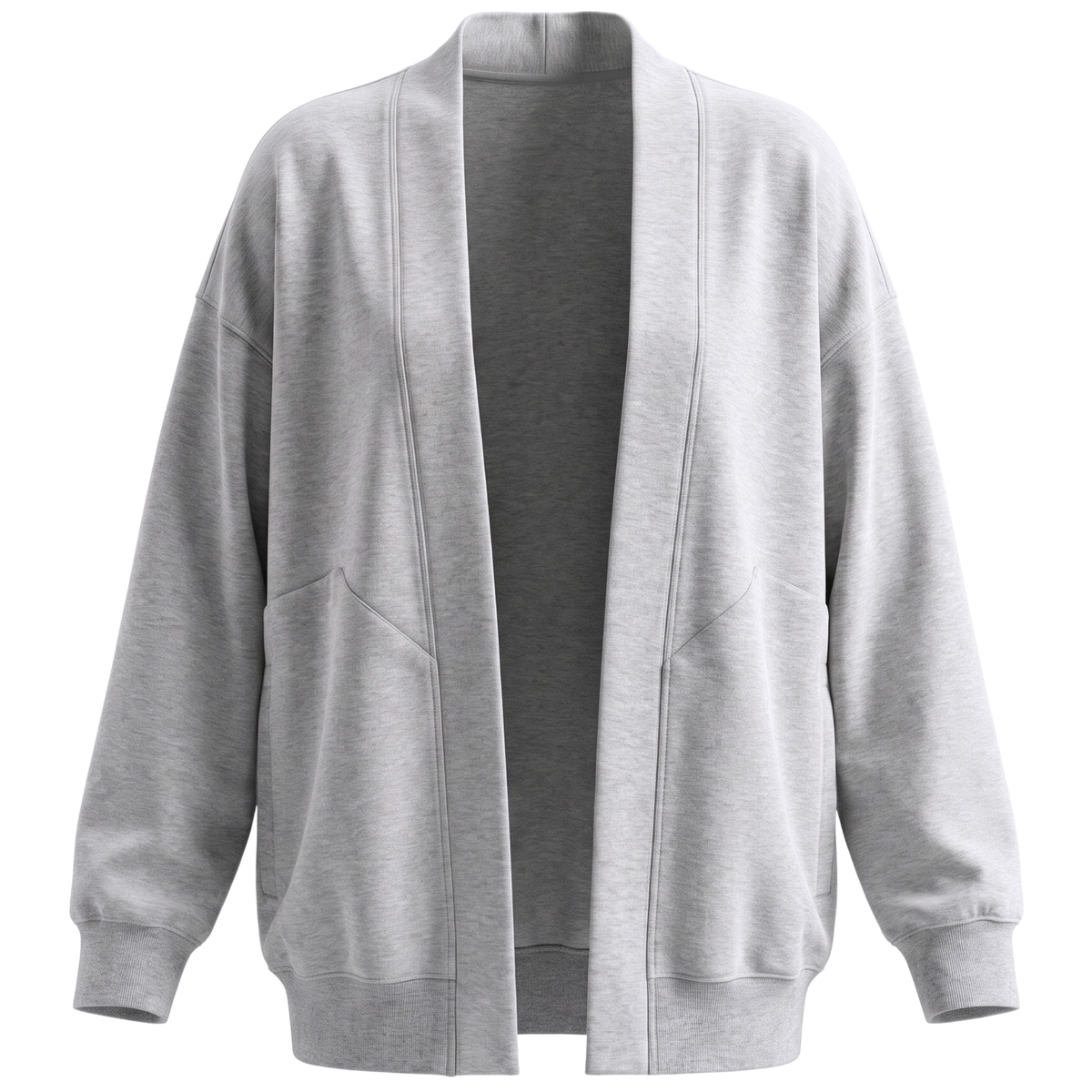 Women’s Oversized Open-Front Sweatshirt Cardigan