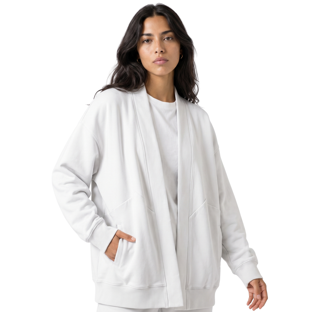 Women’s Oversized Open-Front Sweatshirt Cardigan