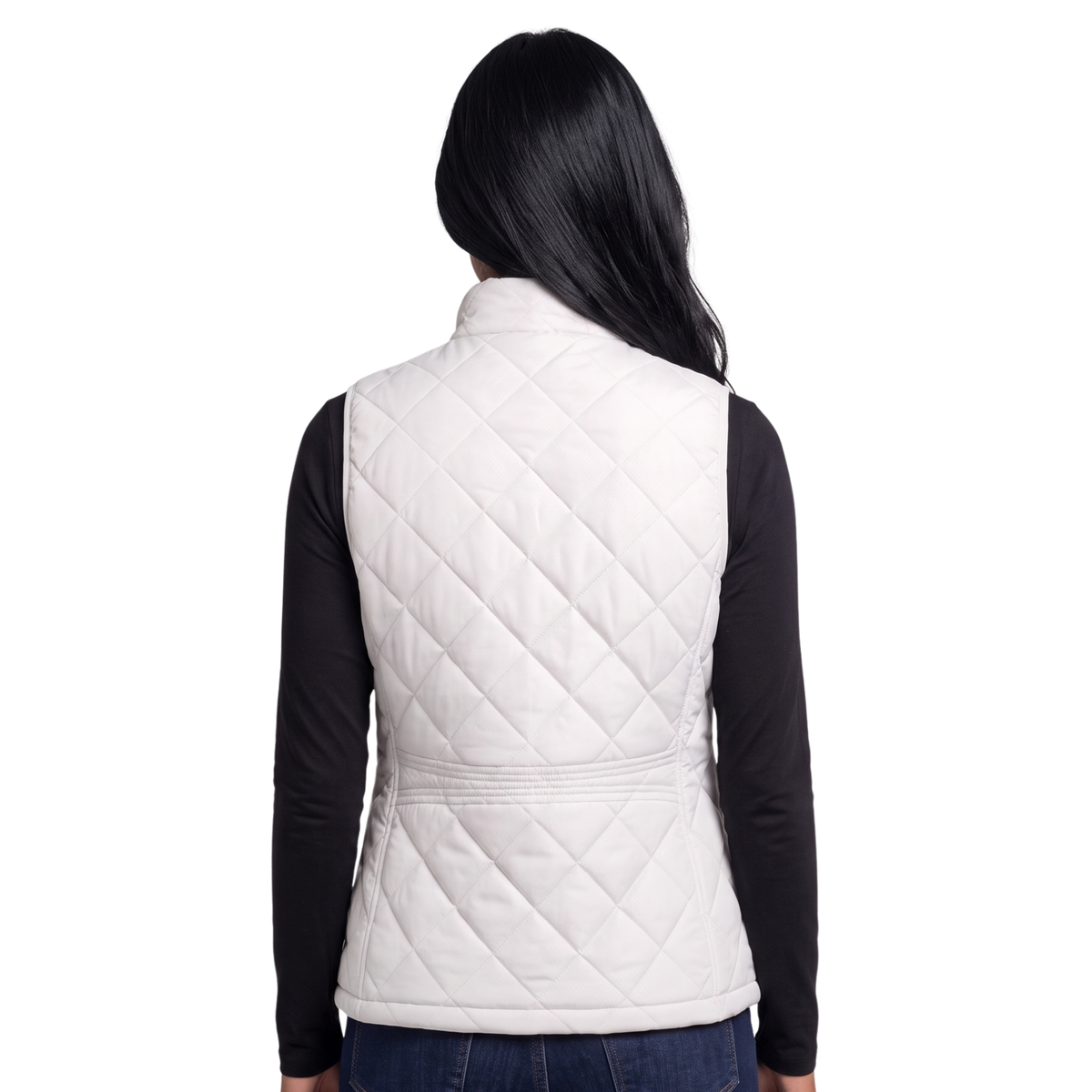 Women's Quilted Sleeveless Puffer Vest with Stand Collar