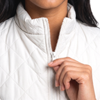 Women's Quilted Sleeveless Puffer Vest with Stand Collar