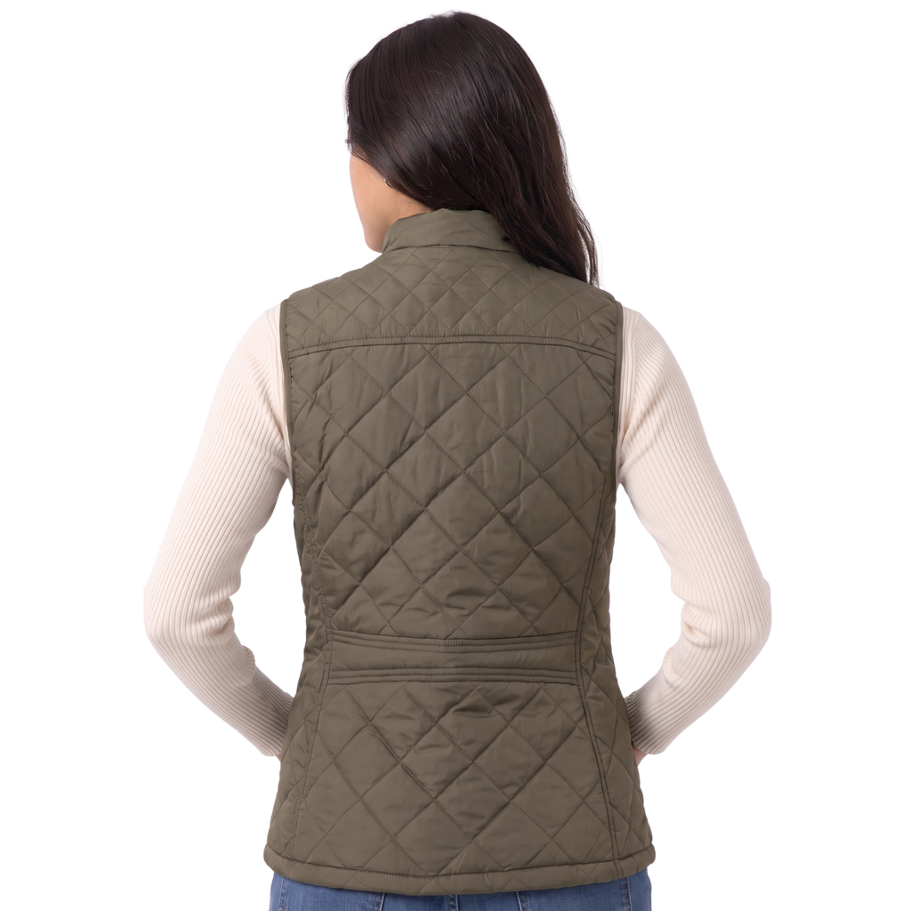 Women’s Quilted Stand-Collar Zip-Up Puffer Vest