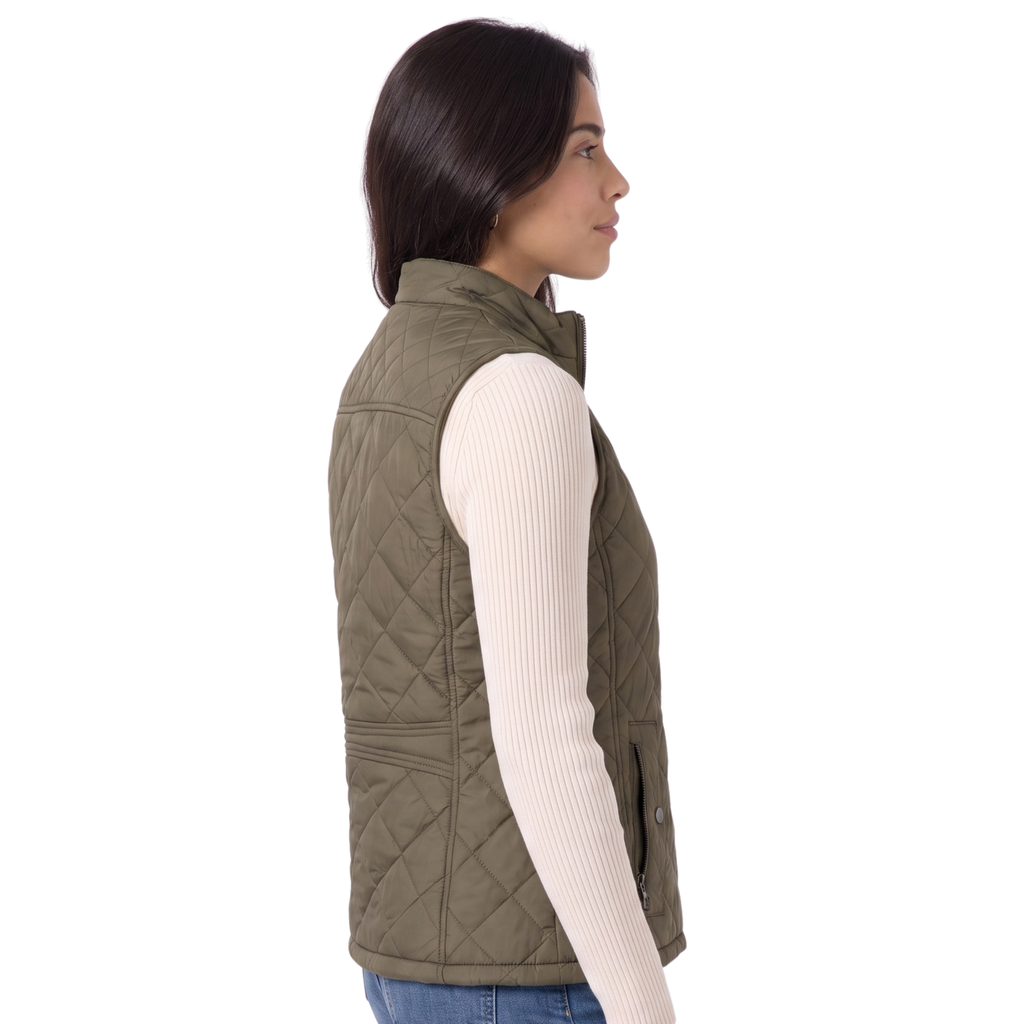 Women’s Quilted Stand-Collar Zip-Up Puffer Vest