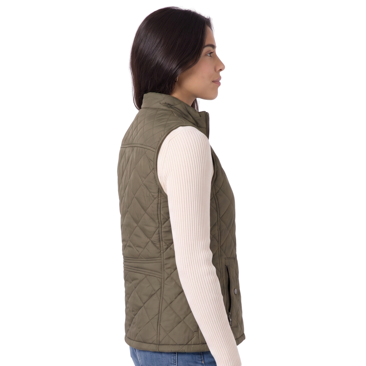 Women’s Quilted Stand-Collar Zip-Up Puffer Vest