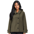 Turn-Down Collar Jacket with Detachable Hood