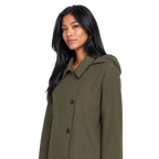 Turn-Down Collar Jacket with Detachable Hood