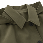 Turn-Down Collar Jacket with Detachable Hood