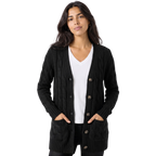 Women’s Cable-Knit Button-Front Long Cardigan Sweater