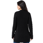 Women’s Cable-Knit Button-Front Long Cardigan Sweater
