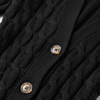Women’s Cable-Knit Button-Front Long Cardigan Sweater