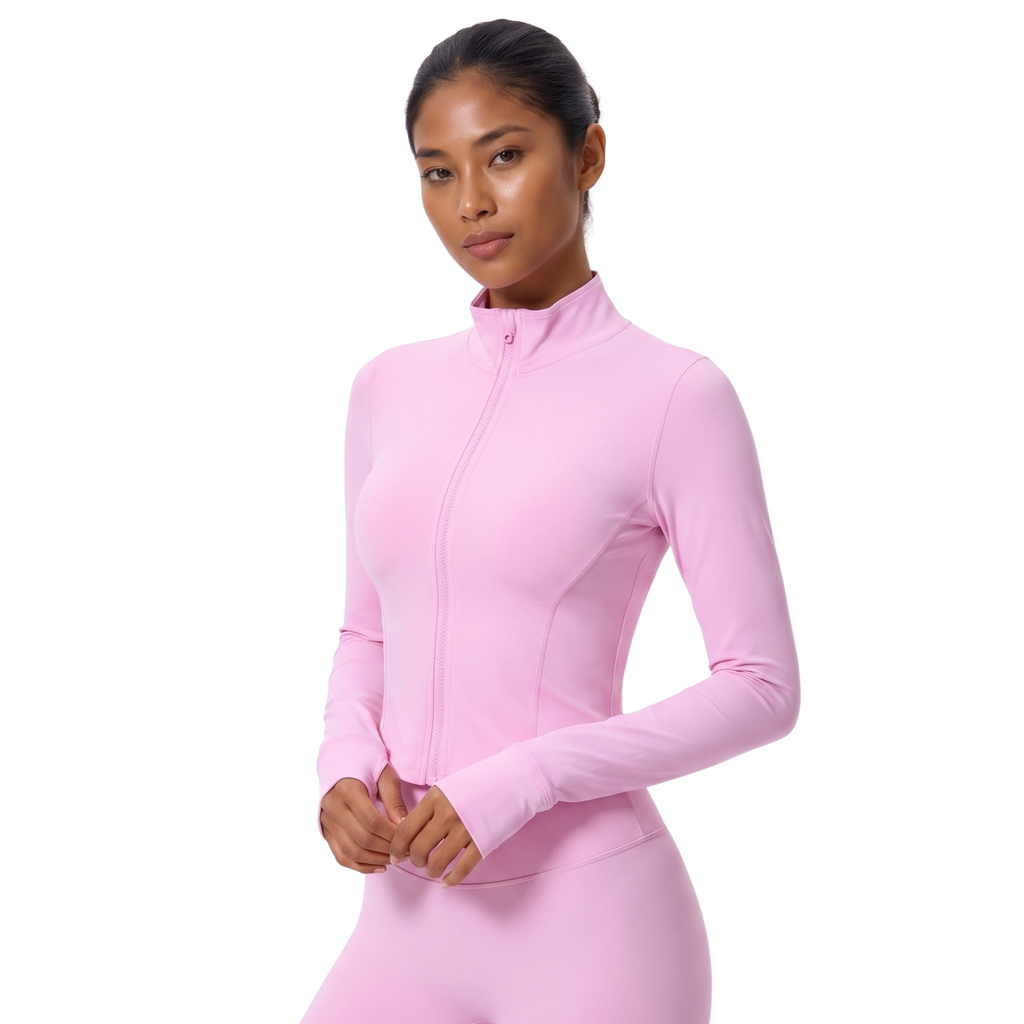 Women’s Sculpted Zip-Front Running Jacket & Active Top