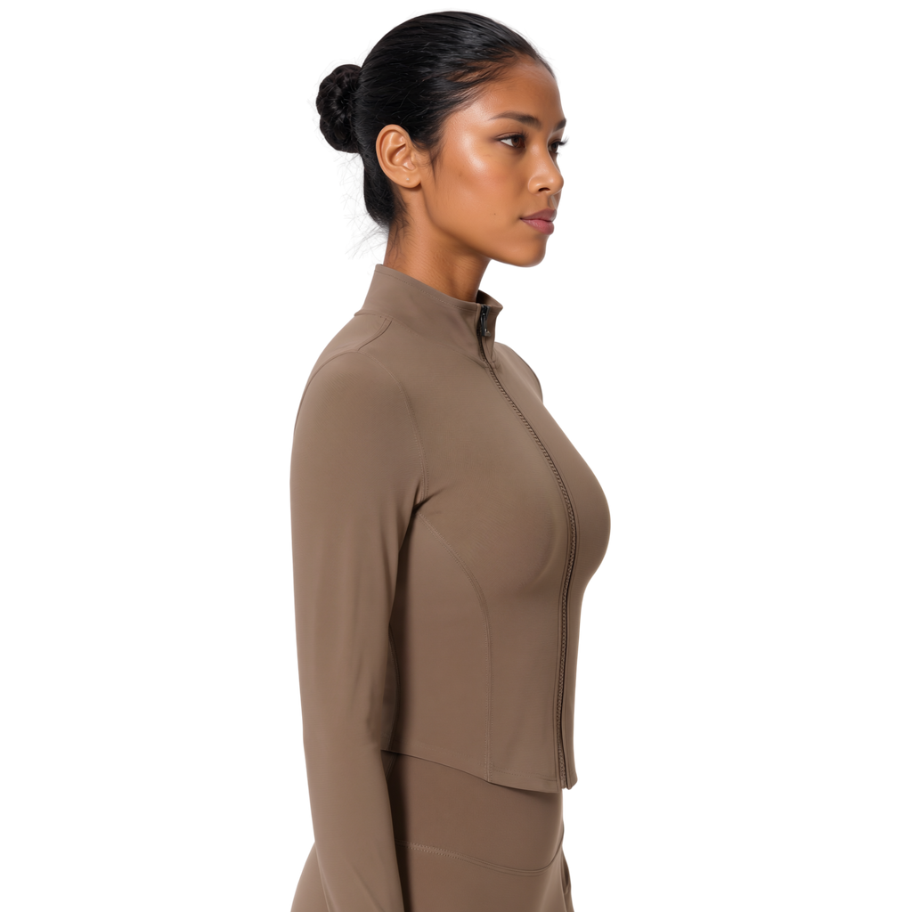 Women’s Sculpted Zip-Front Running Jacket & Active Top
