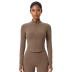 Women’s Sculpted Zip-Front Running Jacket & Active Top
