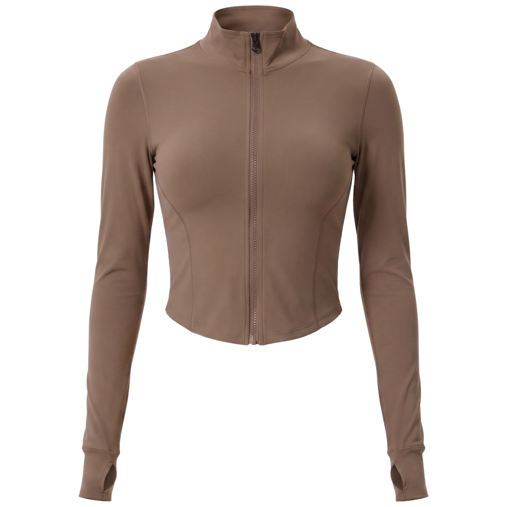 Women’s Sculpted Zip-Front Running Jacket & Active Top