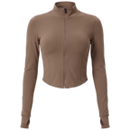 Women’s Sculpted Zip-Front Running Jacket & Active Top
