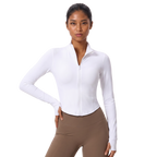Women’s Sculpted Zip-Front Running Jacket & Active Top
