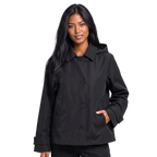 Turn-Down Collar Jacket with Detachable Hood